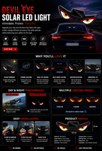 Devil Eye Solar LED Car Light