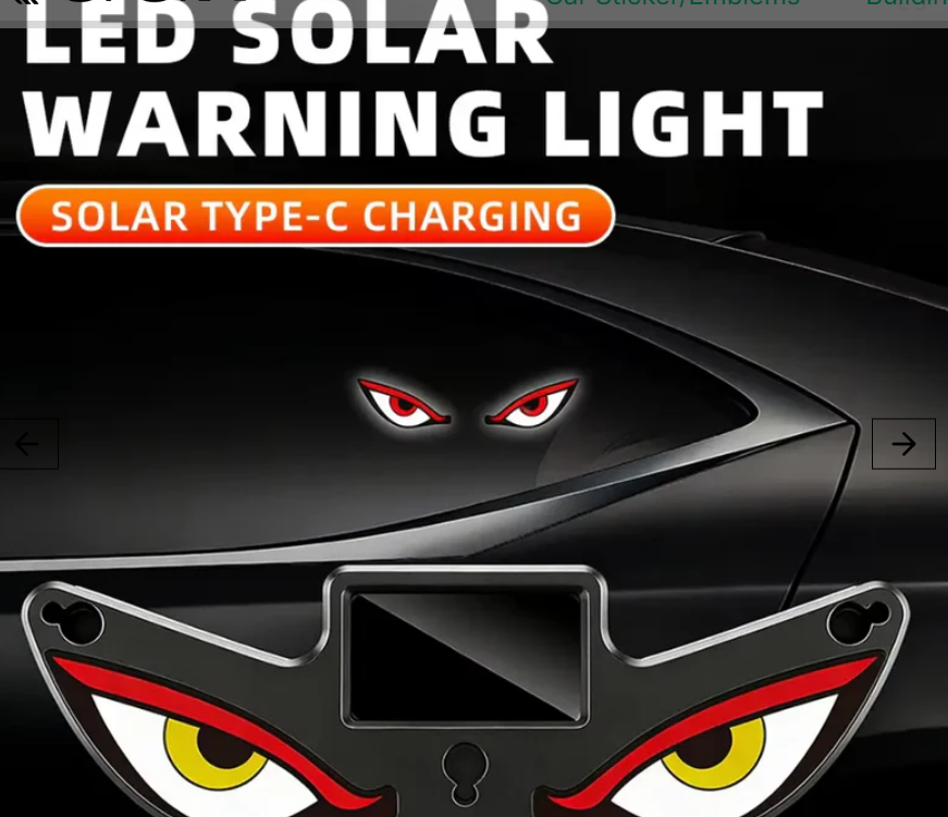 Devil Eye Solar LED Car Light