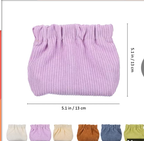 Corduroy Elastic Storage Bags- Pack of 5