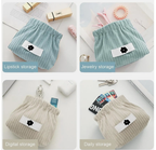 Corduroy Elastic Storage Bags- Pack of 5